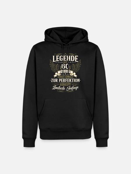 60 Geburtstag Legende Geburtstagsspruch 60 Jahre - Männer Premium Bio Hoodie - Schwarz