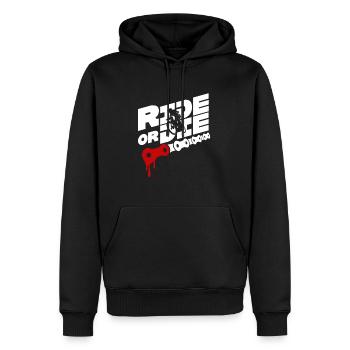 Ride or Die - Fahrrade - Bike - Männer Premium Bio Hoodie - Schwarz - Vorne - Nico (187cm)