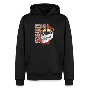 Positiv auf Camper getestet - Männer Premium Bio Hoodie - Schwarz - Vorne - Nico (187cm)