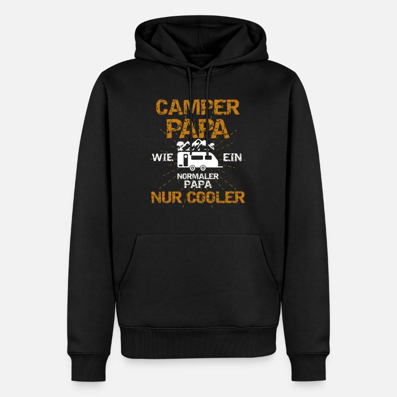 Camper Papa - Männer Premium Bio Hoodie - Schwarz