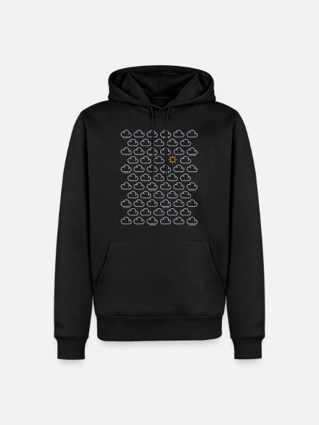 Clouds Rain Sun 2 - Men’s Premium Organic Hoodie - black