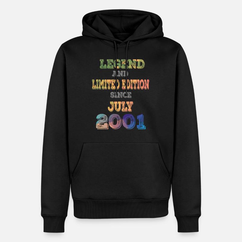 LÉGENDE ET ÉDITION LIMITÉE - Sweat à capuche Premium bio Homme - noir