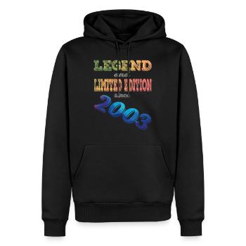 LEGEND AND LIMITED EDITION - Männer Premium Bio Hoodie - Schwarz - Vorne - Nico (187cm)