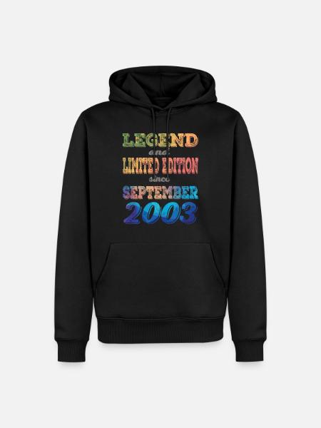 LEGEND AND LIMITED EDITION - Männer Premium Bio Hoodie - Schwarz