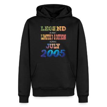 Geburtstagsshirt Geburtstagsgeschenk 18 Jahre - Männer Premium Bio Hoodie - Schwarz - Vorne - Nico (187cm)