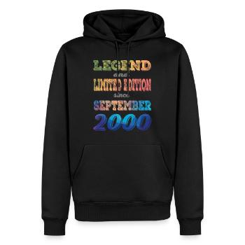23.Jahre Geburtstag Mann Frau 2000 September - Männer Premium Bio Hoodie - Schwarz - Vorne - Nico (187cm)