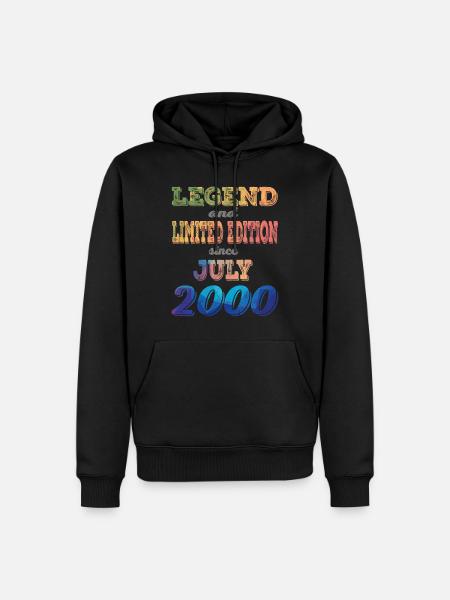 LEGEND AND LIMITED EDITION - Männer Premium Bio Hoodie - Schwarz