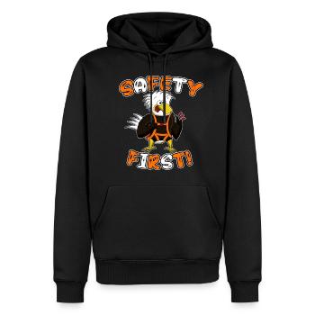 Safety First Eagle - Sweat à capuche Premium bio Homme - noir - Devant - Nico (187cm)