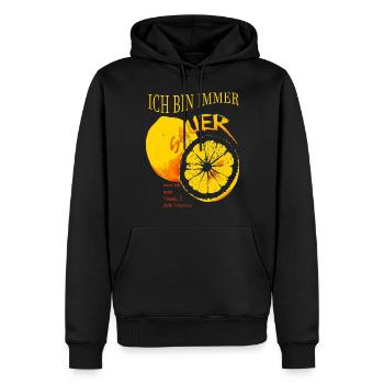 ich bin immer sauer Vitamin C Zitrone - Männer Premium Bio Hoodie - Schwarz - Vorne - Nico (187cm)