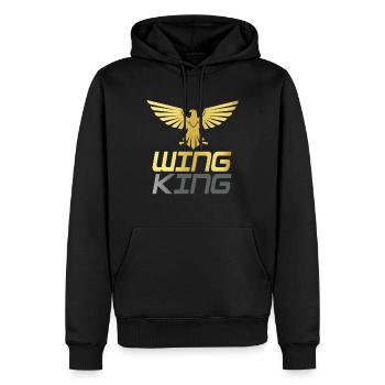 Moto Goldwing Gold Wing King - Sweat à capuche Premium bio Homme - noir - Devant - Nico (187cm)