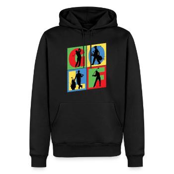 Golf Golfen Golfspieler Sport Hobby Club Vintage - Männer Premium Bio Hoodie - Schwarz - Vorne - Nico (187cm)