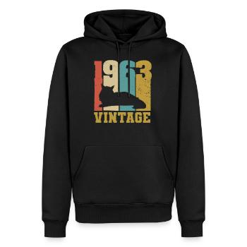 1963 Vintage Cat Maine Coon - Men’s Premium Organic Hoodie - black - Front - Nico (187cm)