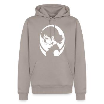 Batcave Girl Dark Fairytale Goth Occult Women Got - Sweat à capuche Premium bio Homme - taupe - Devant - Nico (187cm)