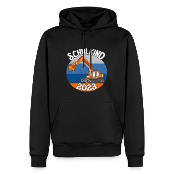 Bagger Schulkind 2023 - Männer Premium Bio Hoodie - Schwarz - Vorne - Nico (187cm)