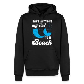Mermaid Tail In The Beach - Männer Premium Bio Hoodie - Schwarz - Vorne - Nico (187cm)