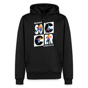 Fußball Fußballer Fußballspieler Sport Fan Verein - Männer Premium Bio Hoodie - Schwarz - Vorne - Nico (187cm)