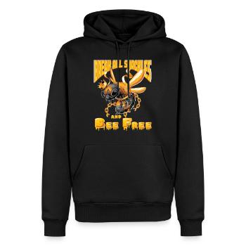 Freiheit Lebe frei ohne Fesseln Spruch Philosophie - Männer Premium Bio Hoodie - Schwarz - Vorne - Nico (187cm)