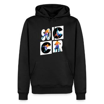 Fußball Fußballer Fußballspieler Sport Fan Verein - Männer Premium Bio Hoodie - Schwarz - Vorne - Nico (187cm)