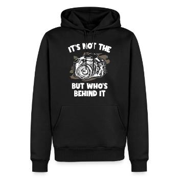 Photography - Männer Premium Bio Hoodie - Schwarz - Vorne - Nico (187cm)