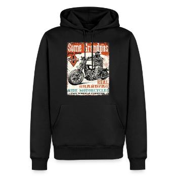 Motorcycles Biker Saying Real Grandpas Ride Motorcycle - Men’s Premium Organic Hoodie - black - Front - Nico (187cm)