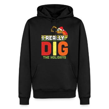 Ich liebe Weihnachten -Weinachten Geschenke - Männer Premium Bio Hoodie - Schwarz - Vorne - Nico (187cm)