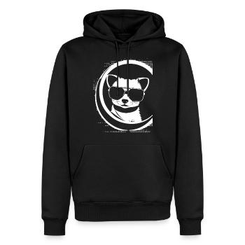 Frettchen mit Sonnenbrille Coole Frettchen - Männer Premium Bio Hoodie - Schwarz - Vorne - Nico (187cm)