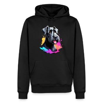 Giant Schnauzer can be personalized - Men’s Premium Organic Hoodie - black - Front - Nico (187cm)
