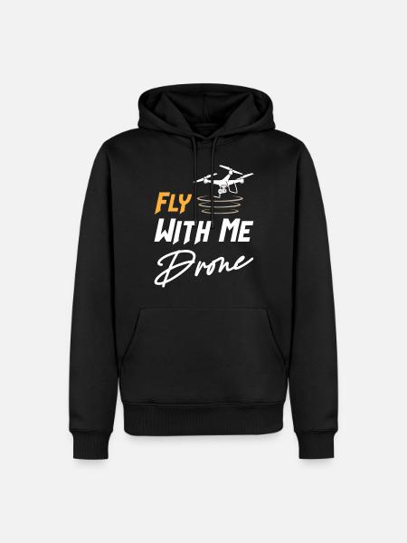 Drone Fly With Me - Men’s Premium Organic Hoodie - black