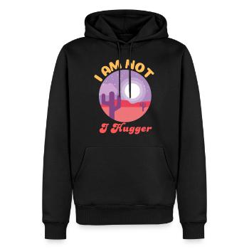 Ich bin kein Umarmer Hemd Lustiger Vintage Kaktus - Männer Premium Bio Hoodie - Schwarz - Vorne - Nico (187cm)