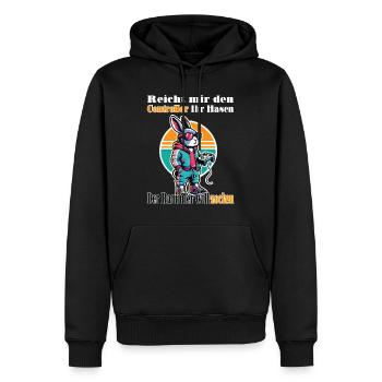 Reicht mit den Controller Hase zocken - Männer Premium Bio Hoodie - Schwarz - Vorne - Nico (187cm)