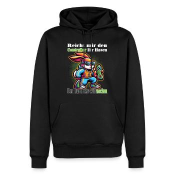 Reicht mit den Controller Hase zocken - Männer Premium Bio Hoodie - Schwarz - Vorne - Nico (187cm)