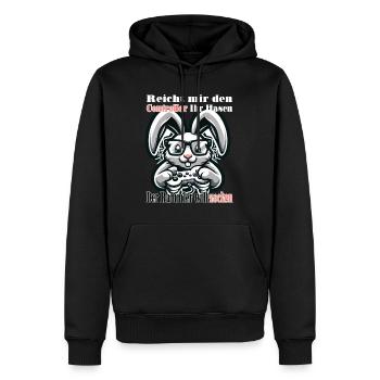 Reicht mit den Controller Hase zocken - Männer Premium Bio Hoodie - Schwarz - Vorne - Nico (187cm)