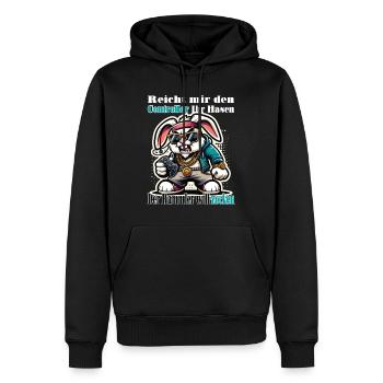 Reicht mit den Controller Hase zocken - Männer Premium Bio Hoodie - Schwarz - Vorne - Nico (187cm)