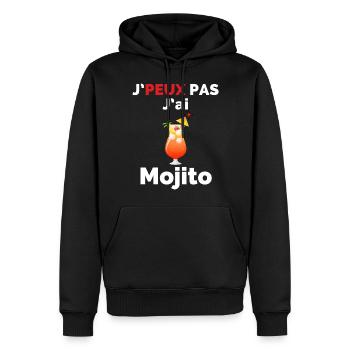 Ich kann keinen Mojito haben - Männer Premium Bio Hoodie - Schwarz - Vorne - Nico (187cm)