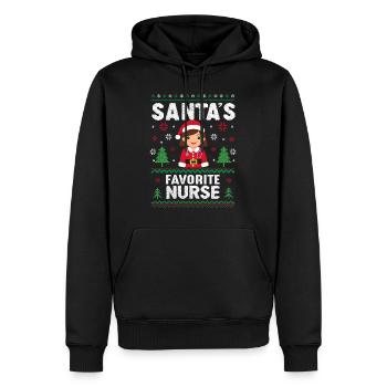 Die Lieblingskrankenschwester des Weihnachtsmanns - Männer Premium Bio Hoodie - Schwarz - Vorne - Nico (187cm)