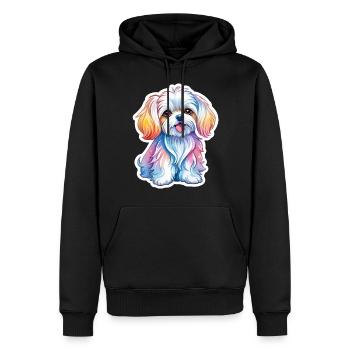 Malteser Wasserfarben - Männer Premium Bio Hoodie - Schwarz - Vorne - Nico (187cm)