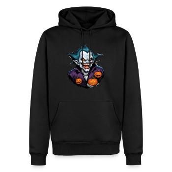 Halloween - Vampire Bloodsucker Horreur avec citrouille - Sweat à capuche Premium bio Homme - noir - Devant - Nico (187cm)
