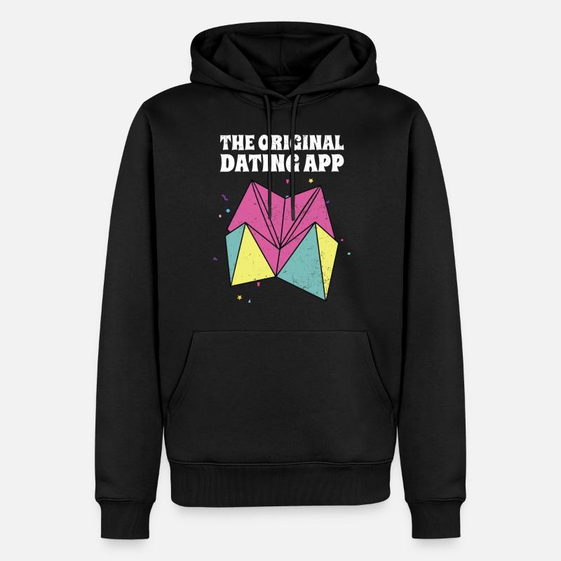 90er Jahre - Männer Premium Bio Hoodie - Schwarz