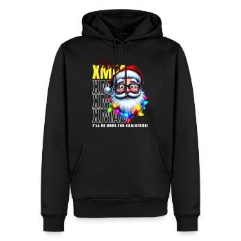 Noël Joyeux Noël Saint-Nicolas - Sweat à capuche Premium bio Homme - noir - Devant - Nico (187cm)