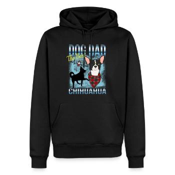 Chihuahua Herrchen - The Best Dog Dad - Männer Premium Bio Hoodie - Schwarz - Vorne - Nico (187cm)