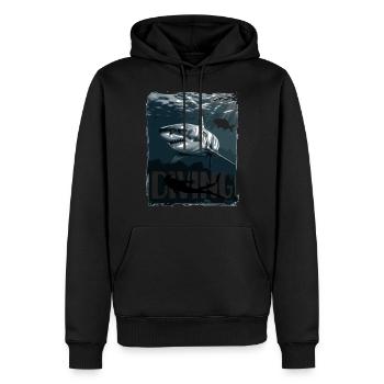Unterwasserabenteuer 🐟🤿 - Männer Premium Bio Hoodie - Schwarz - Vorne - Nico (187cm)