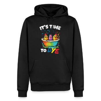 Oeufs de Pâques Teinture des oeufs de Pâques - Sweat à capuche Premium bio Homme - noir - Devant - Nico (187cm)