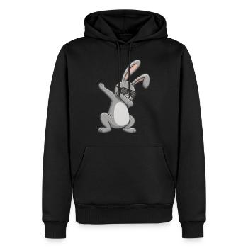 Lapin de Pâques Dab Pâques - Sweat à capuche Premium bio Homme - noir - Devant - Nico (187cm)