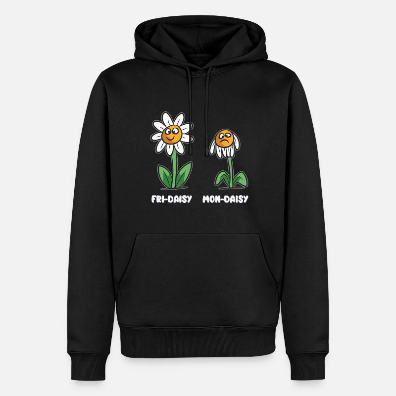 Leben eines Gänseblümchen Mon-Daisy Fri-Daisy - Männer Premium Bio Hoodie - Schwarz