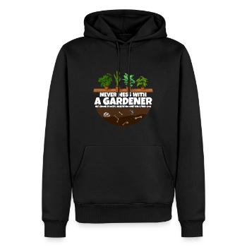 Never mess with a Gardener I Funny Garden shirt - Männer Premium Bio Hoodie - Schwarz - Vorne - Nico (187cm)
