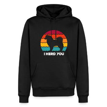 Cadeau de berger australien - Sweat à capuche Premium bio Homme - noir - Devant - Nico (187cm)