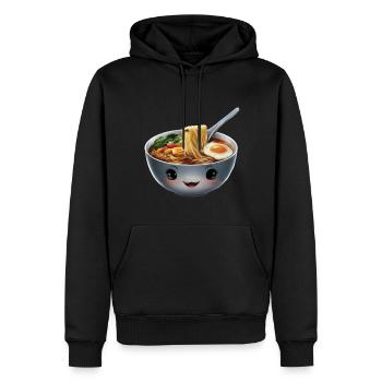Glücklich Ramen - Männer Premium Bio Hoodie - Schwarz - Vorne - Nico (187cm)