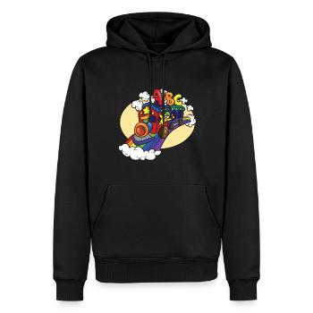 ABC Zug für Kinder zurück zum Schulkindergarten - Männer Premium Bio Hoodie - Schwarz - Vorne - Nico (187cm)