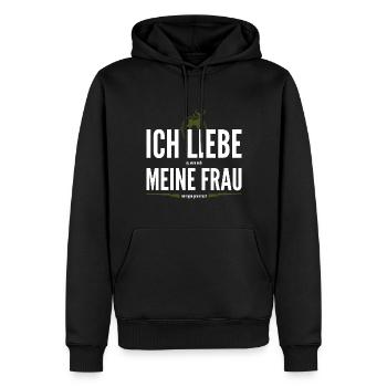 Jäger Jägerin Jagen Jagd Jagt Hunting Hunter Hunt - Männer Premium Bio Hoodie - Schwarz - Vorne - Nico (187cm)