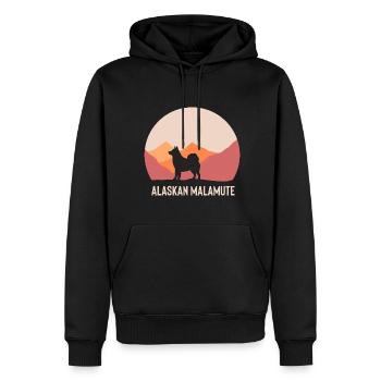 Alaskan Malamute Hund - Männer Premium Bio Hoodie - Schwarz - Vorne - Nico (187cm)